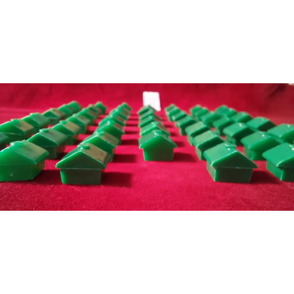 Monopoly Replacement Pieces including 24 Hotels - 48 Houses - 2 Dice - 8 Tokens - Picture 3 of 16